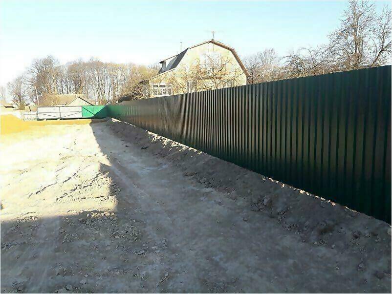 Забор, ворота, калитка из зеленого профлиста 150м фото 4 в Бугульме