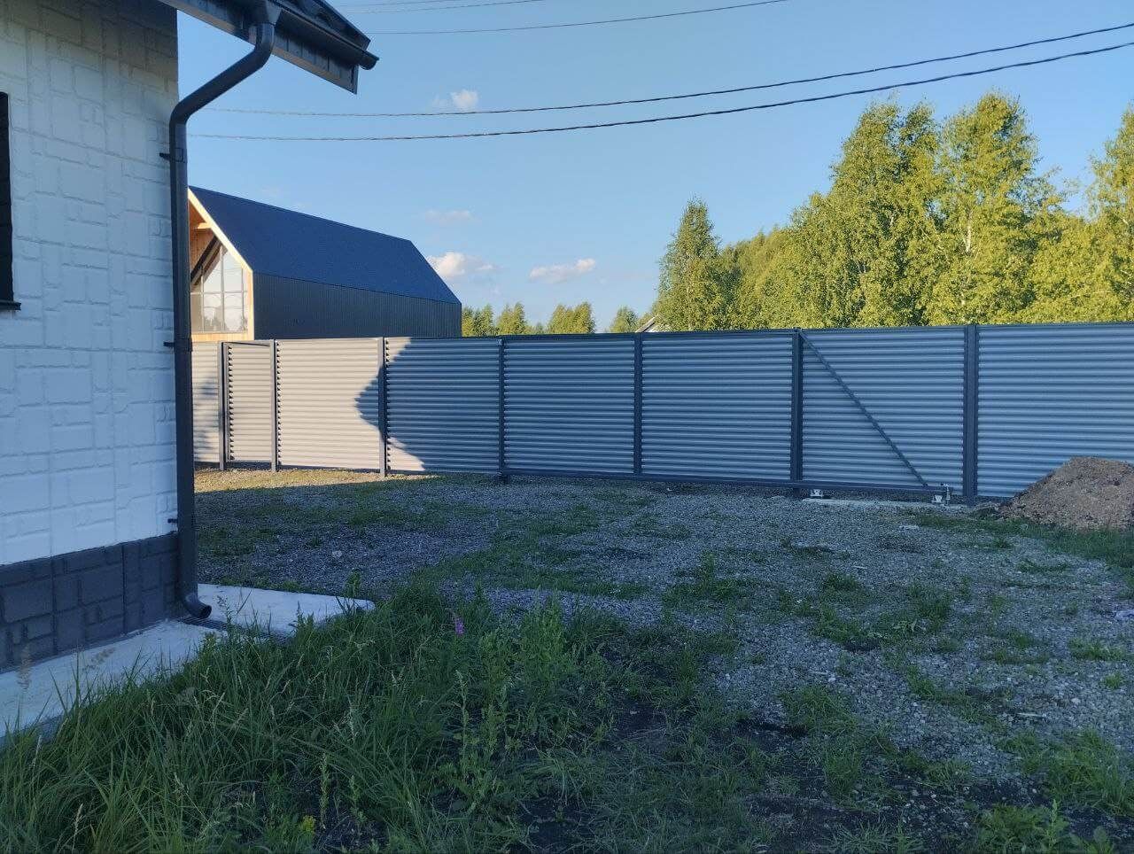 Забор из ламелей еврожалюзи 20м RAL7004 Серый фото 4 в Бугульме